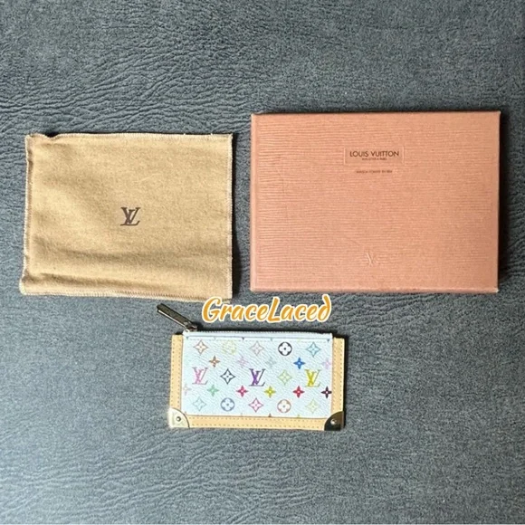 Louis Vuitton Multicolor Pochette Cles | Keychain | Wallet | Murakami | NEW - Picture 5 of 10